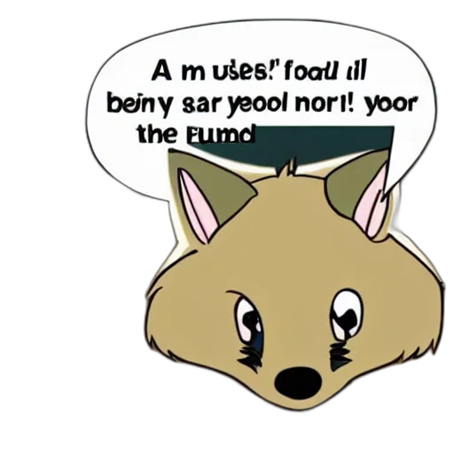 animal, staff, cartoon, concept art, sad, furry, looking, down transparent PNG cut-out