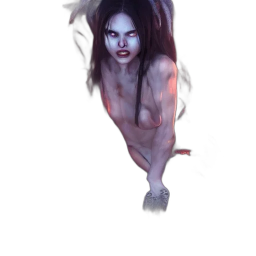 creature, hair, face, dress transparent PNG cut-out