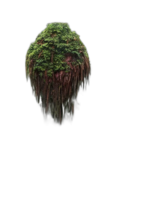 hair, tree, hat, staff, 3d render, photorealistic, concept art, pixel art transparent PNG cut-out