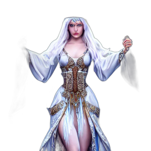 dress, jewelry, fantasy art, concept art transparent PNG cut-out
