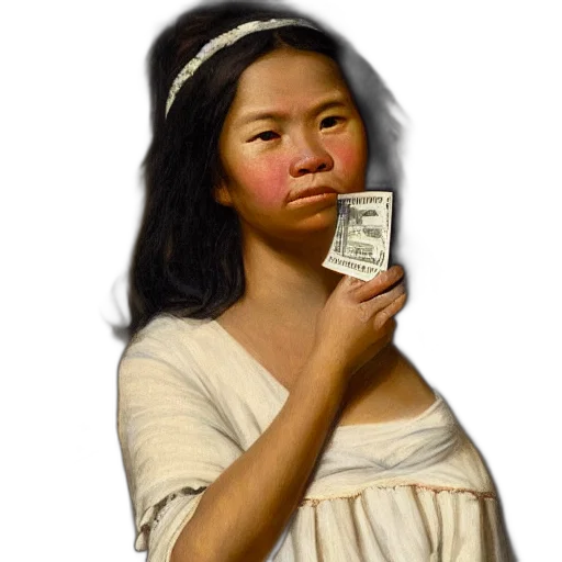 face, photorealistic, vaporwave, oil painting, high, quality, neoclassical, portrait transparent PNG cut-out