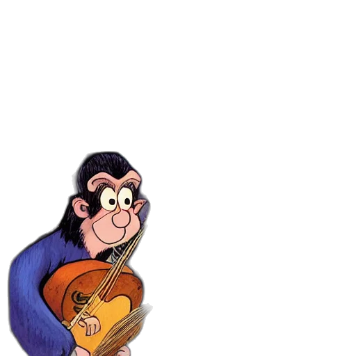 animal, crown, jacket, staff, cartoon, concept art, comic book art, watercolor transparent PNG cut-out