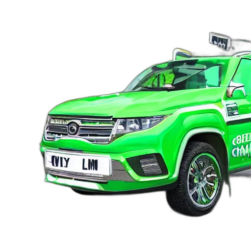 car, green, cumulon transparent PNG cut-out
