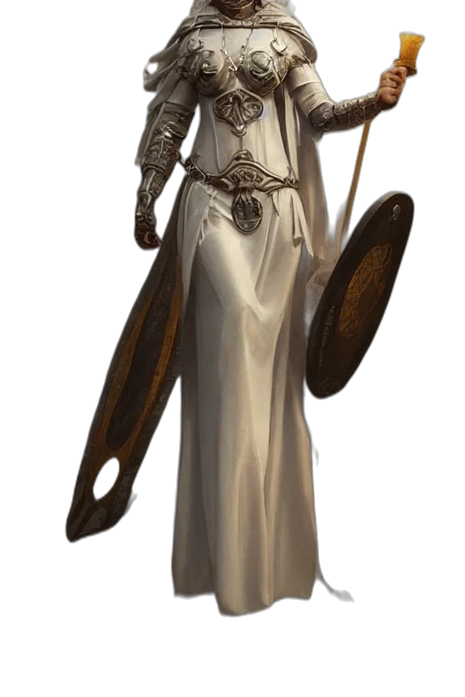 sword, staff, dress, weapon, concept art, fantasy art, 3d render, photorealistic transparent PNG cut-out