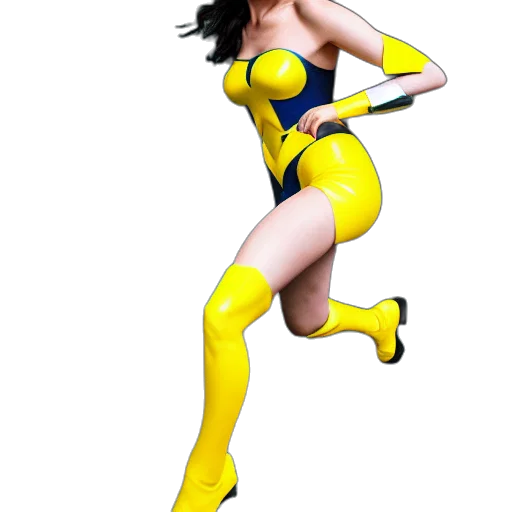 dress, comic book art, concept art, 3d render transparent PNG cut-out