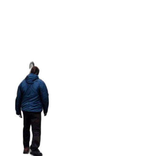 jacket, umbrella, robot, staff transparent PNG cut-out
