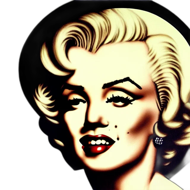 face, jewelry, cartoon, comic book art, photorealistic, beautiful, marilyn, monroe transparent PNG cut-out