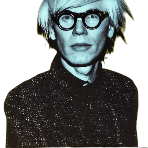 jacket, face, hair, staff, photorealistic, cartoon, andy, warhol transparent PNG cut-out