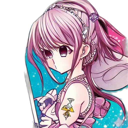 dress, jewelry, staff, crown, anime, pixel art, concept art, cartoon transparent PNG cut-out