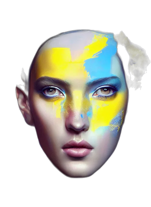 face, mask, photorealistic, fantasy art transparent PNG cut-out