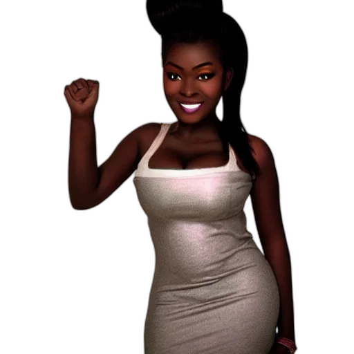 dress, cartoon, 3d render, photorealistic transparent PNG cut-out