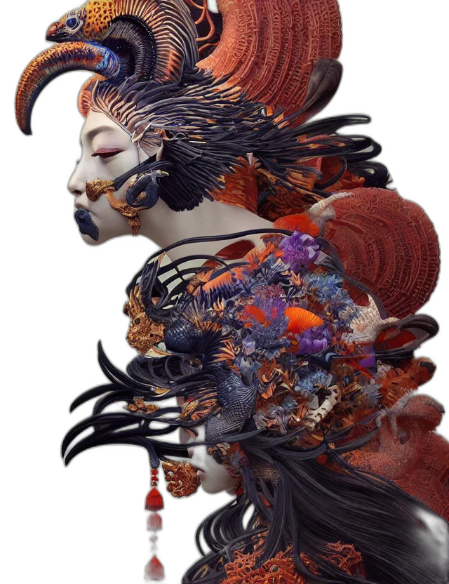 mask, dragon, creature, robot transparent PNG cut-out