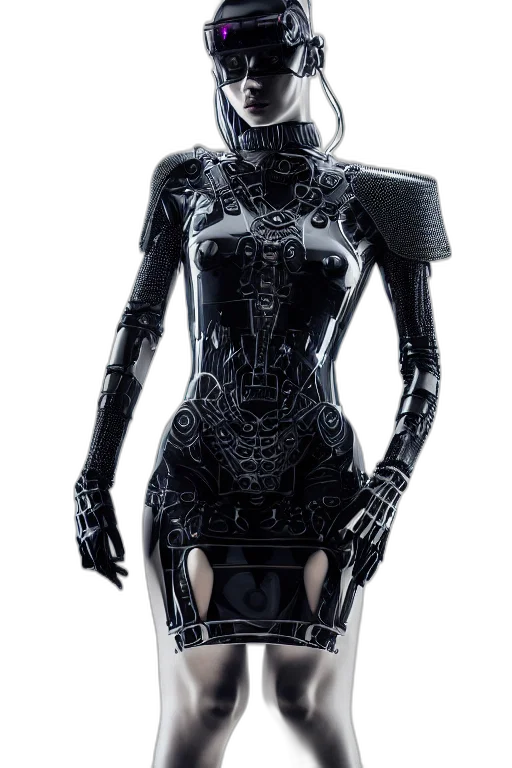 robot, dress, cyberpunk, concept art transparent PNG cut-out