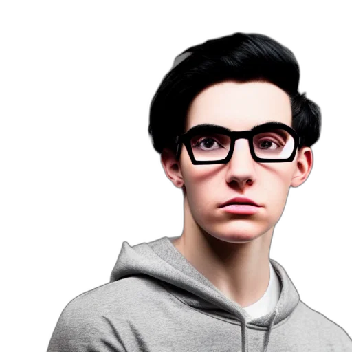 face, 3d render, cartoon, photorealistic transparent PNG cut-out