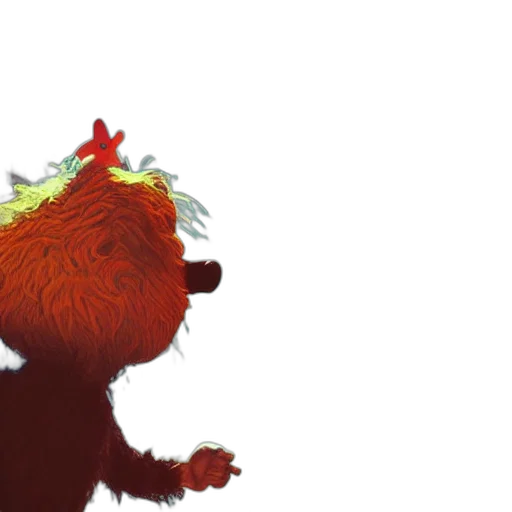 crown, hat, animal, creature, concept art, fire, puffy, clouds transparent PNG cut-out