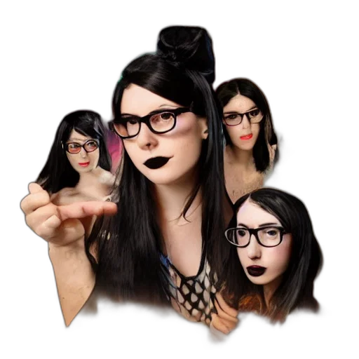 hair, face, creature, jewelry transparent PNG cut-out