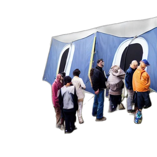 umbrella, jacket, staff, people transparent PNG cut-out