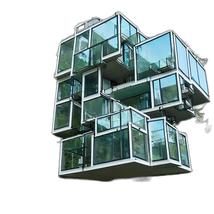 building, 3d render, concept art, photorealistic transparent PNG cut-out