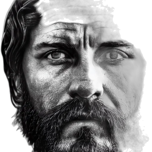 face, animal, photorealistic, comic book art transparent PNG cut-out