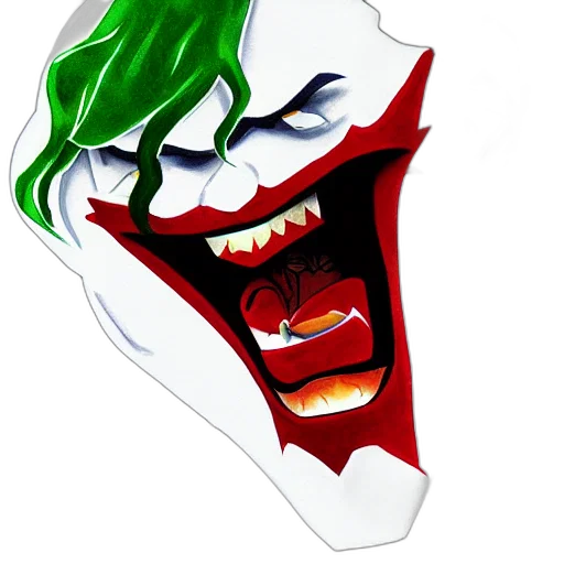 mask, face, comic book art, concept art, 3d render, cartoon, joker, ben transparent PNG cut-out