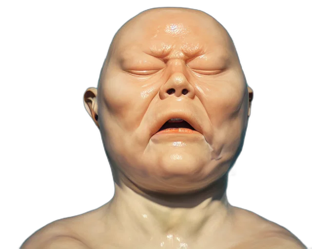 face, mask, creature, 3d render transparent PNG cut-out