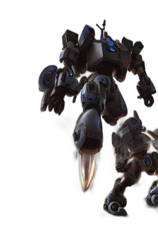 robot, weapon, creature, dragon, concept art, 3d render, blue, mechwarrior transparent PNG cut-out