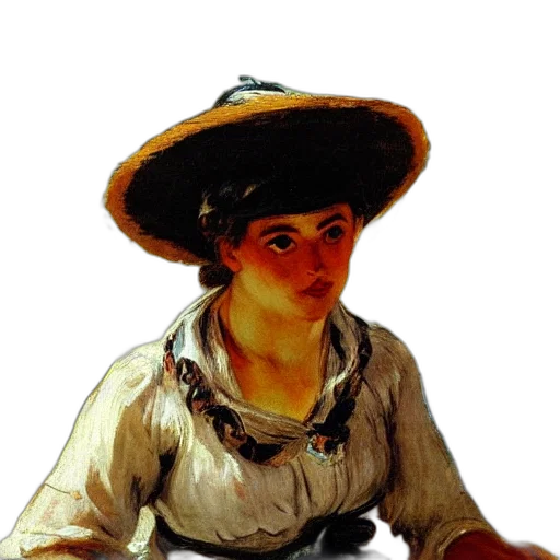 hat, face, staff, dress, oil painting, photorealistic, concept art, pixel art transparent PNG cut-out