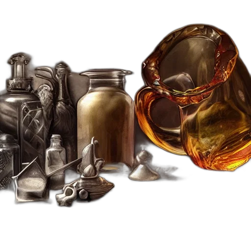 bottle, food, photorealistic, concept art, 3d render, earth tones, hyper, real transparent PNG cut-out