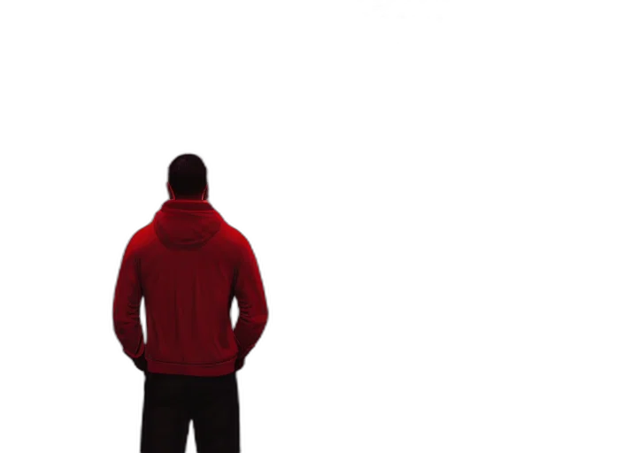 jacket, staff, face, robot, 3d render, concept art, pixel art, photorealistic transparent PNG cut-out
