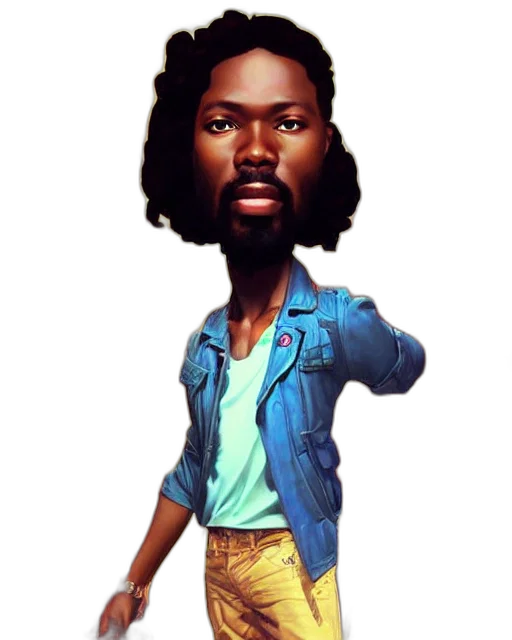 jacket, staff, hair, face transparent PNG cut-out