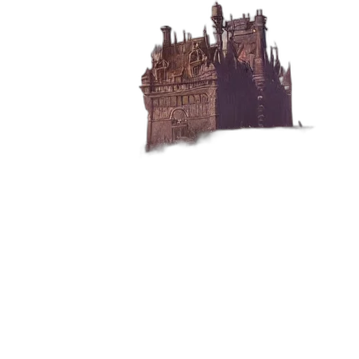 crown, building, dragon, staff, concept art, watercolor, photorealistic, 3d render transparent PNG cut-out