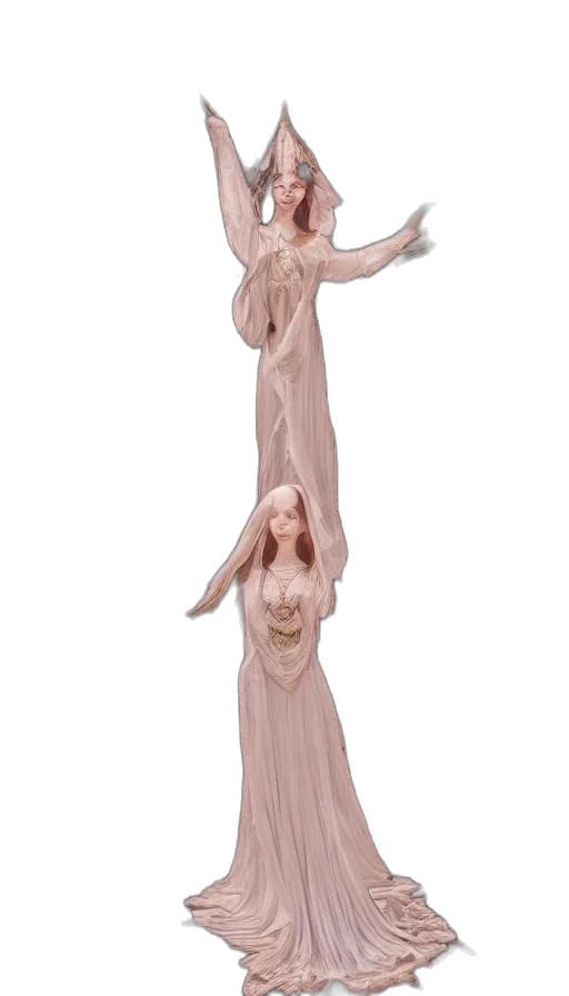 dress, 3d render, concept art, fantasy art transparent PNG cut-out