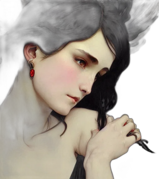 jewelry, face, crown, dragon, fantasy art, photorealistic, concept art, oil painting transparent PNG cut-out