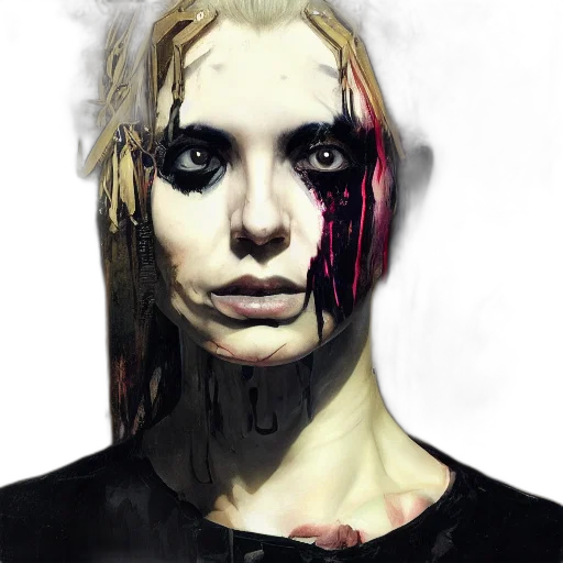 face, mask, creature, robot transparent PNG cut-out