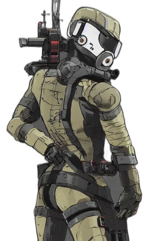 mask, jacket, robot, weapon transparent PNG cut-out