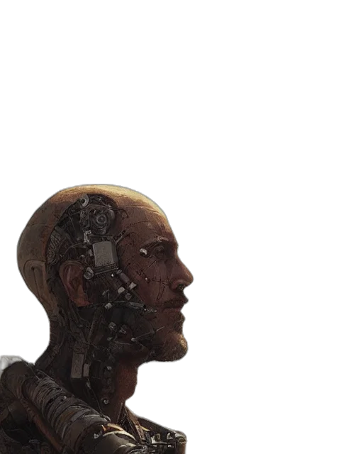 robot, face, mask, creature, concept art, 3d render, cyberpunk, photorealistic transparent PNG cut-out
