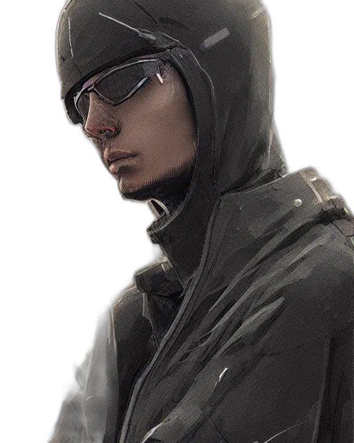 jacket, face, mask, hat transparent PNG cut-out