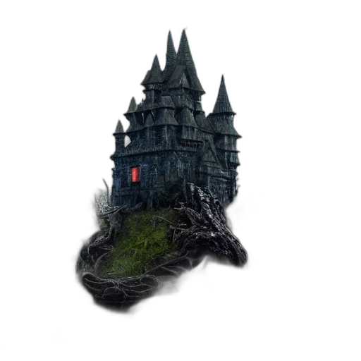 crown, tree, dragon, building transparent PNG cut-out
