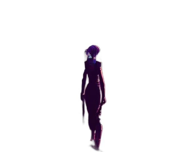 robot, dress, staff, creature transparent PNG cut-out