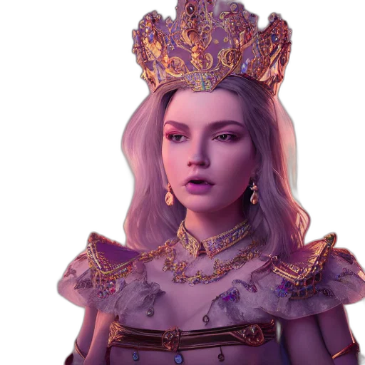 crown, jewelry, face, fantasy art transparent PNG cut-out