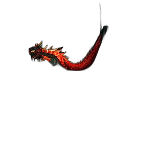 dragon, staff, animal, creature, concept art, fantasy art, 3d render, photorealistic transparent PNG cut-out