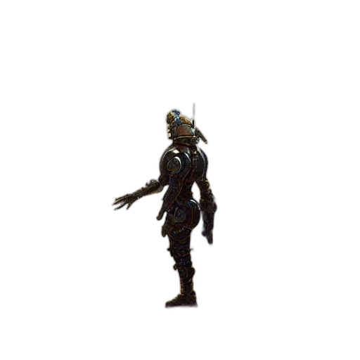 robot, staff, weapon, creature, concept art, 3d render, pixel art, fantasy art transparent PNG cut-out