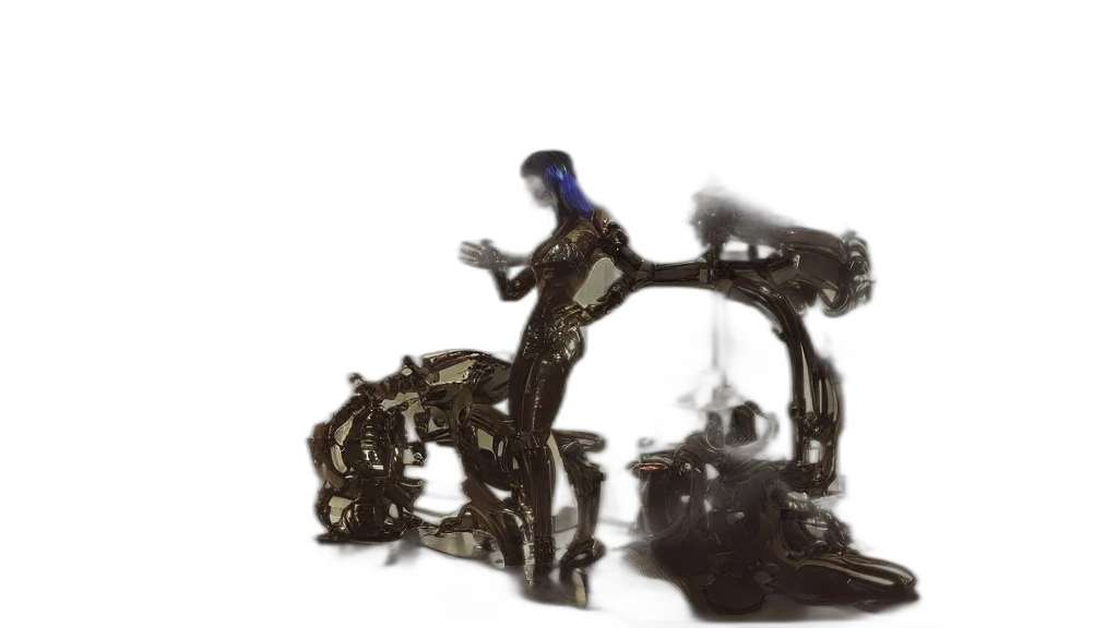robot, jewelry, furniture, weapon, concept art, 3d render, cyberpunk, photorealistic transparent PNG cut-out