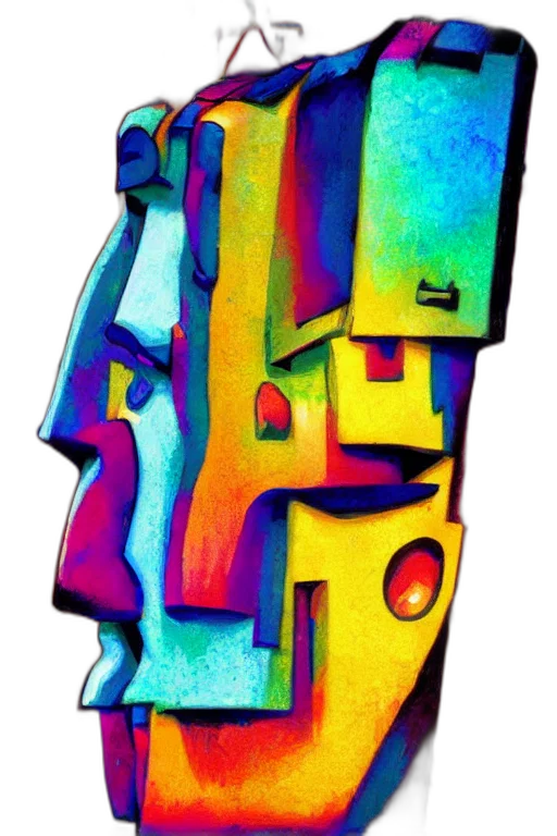 robot, face, car, mask, concept art, 3d render, watercolor, cartoon transparent PNG cut-out
