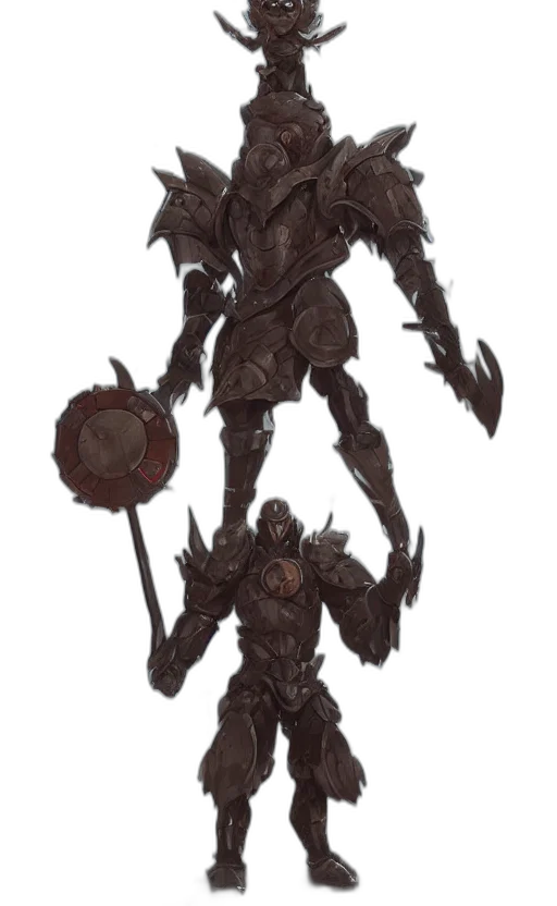 weapon, creature, robot, staff, concept art, fantasy art, comic book art, 3d render transparent PNG cut-out