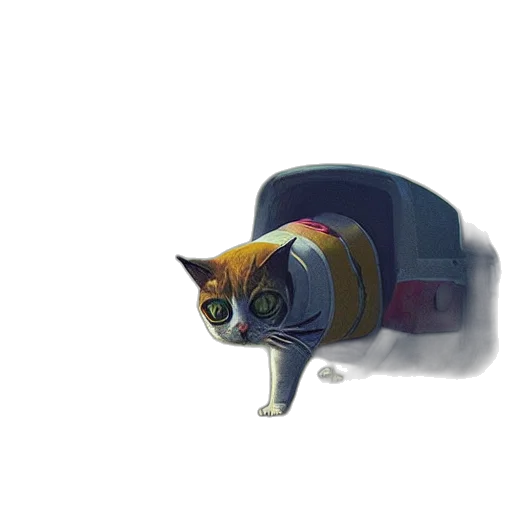 animal, robot, creature, staff, concept art, watercolor, 3d render, pixel art transparent PNG cut-out