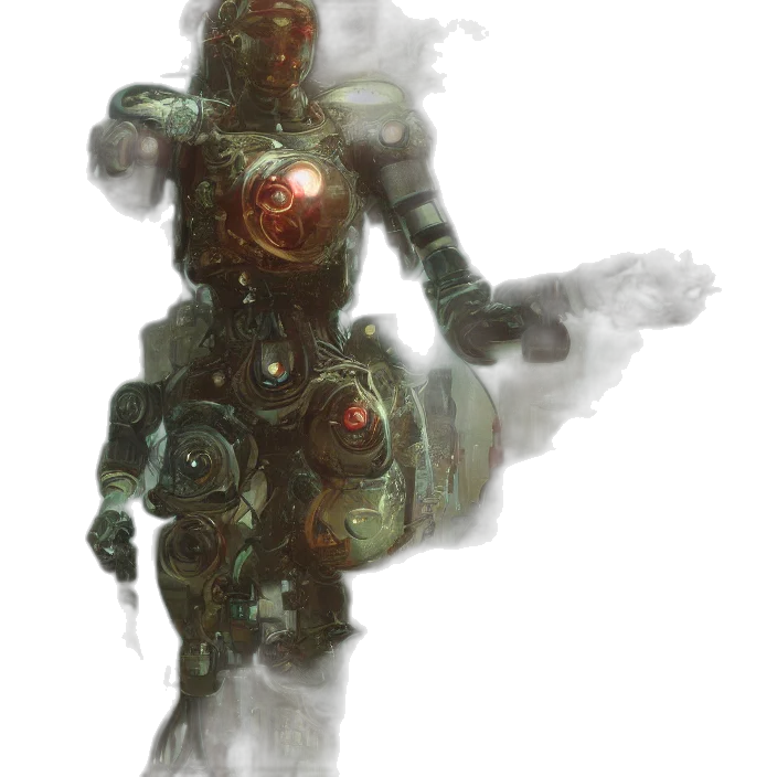 robot, weapon, creature, sword transparent PNG cut-out