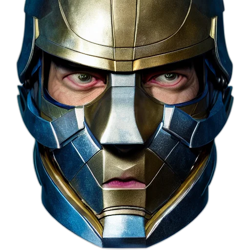 mask, face, robot, concept art, comic book art, 3d render, photorealistic, portrait transparent PNG cut-out