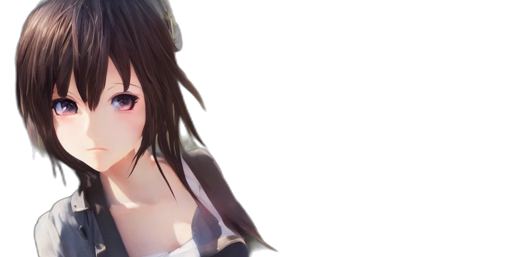 face, weapon, photorealistic, anime, 3d render, fantasy art, monochrome, dark transparent PNG cut-out