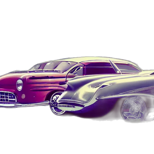 car, photorealistic, 3d render, concept art, watercolor, parked, retro, futuristic transparent PNG cut-out